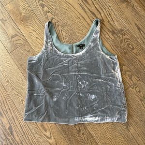 Sage green, velvet tank top.